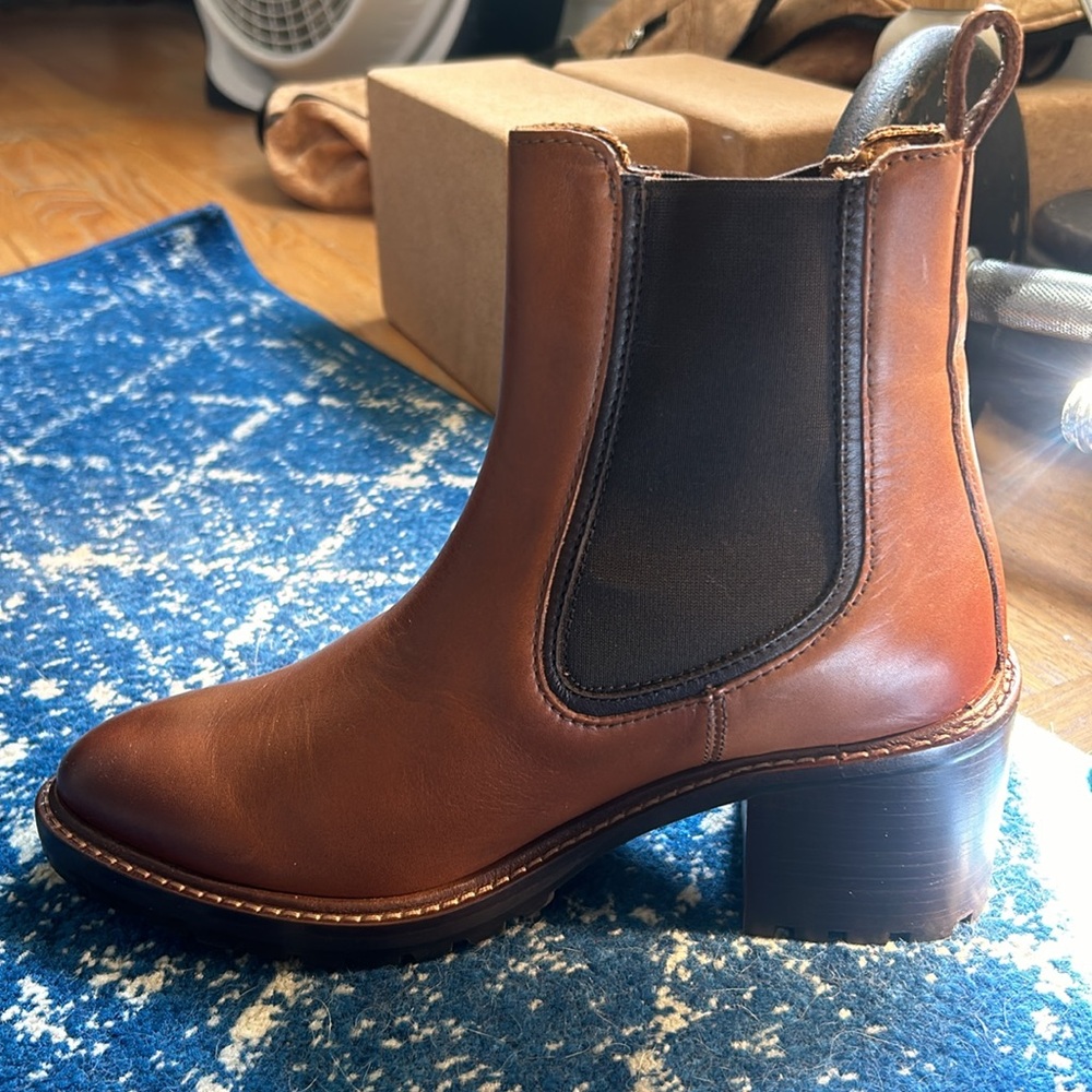 Thursday Boot Company || Knockout High Heeled Chelsea Boot Toffee Brown Tan 7